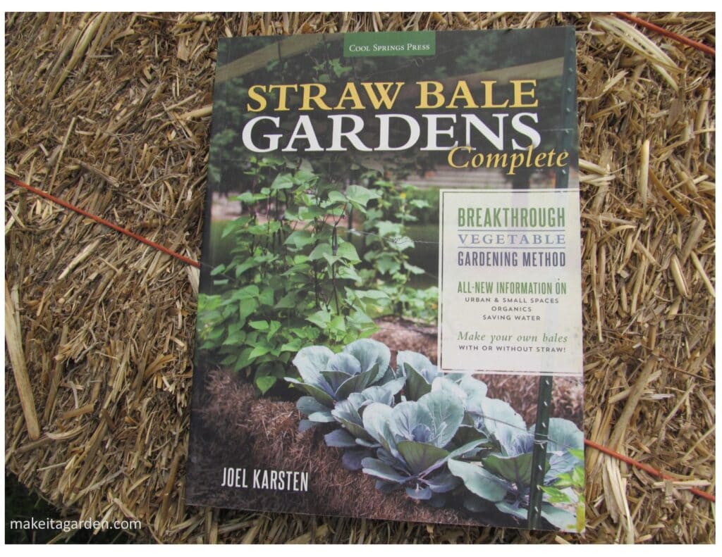 Photo of a popular book about how to do strawbale gardening